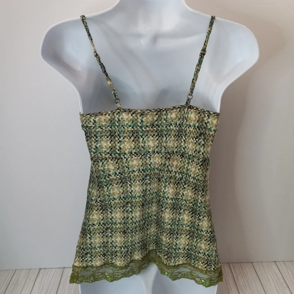 Y2K Karen Kane Lace & Sequins 100% Silk Fairy Grunge Camisole - Picture 4 of 8